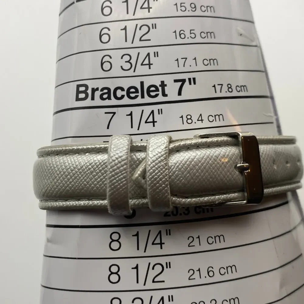 Bella and Ross Silver Tone Stainless Steel Crystal Bezel Watch